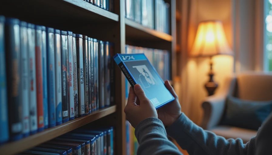 Bookshelf filled with games and a person relaxing, not struggling to reach them
